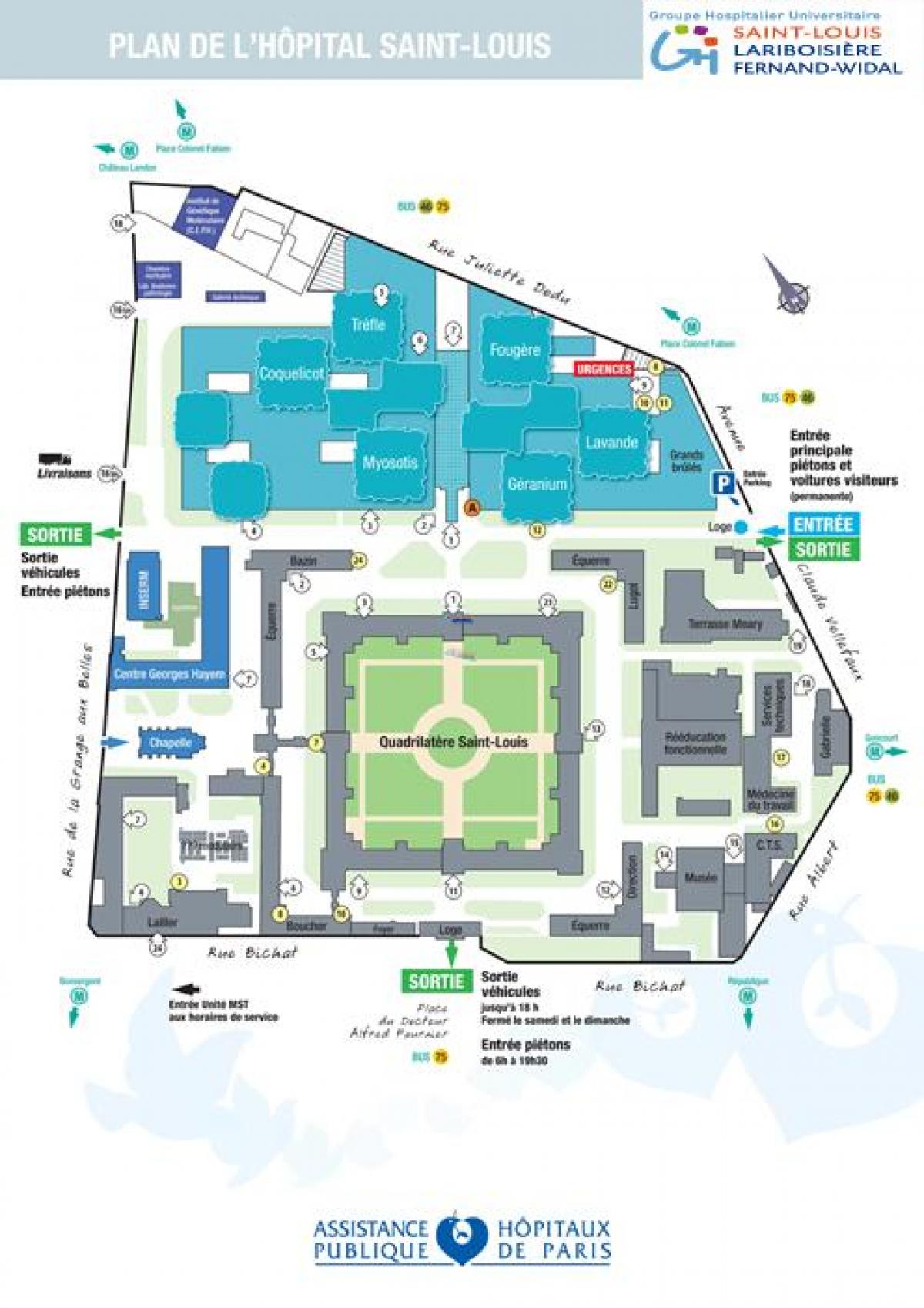 Карту Сен-Луи больнице