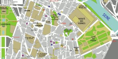 Карта 5-м округе Парижа