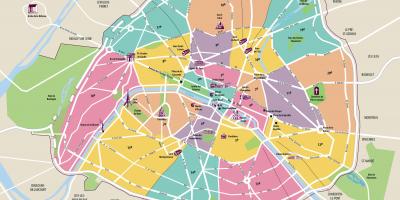 Карта Парижа очный