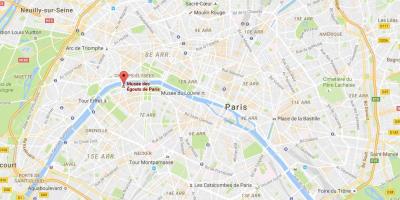 Карта Парижа канализации