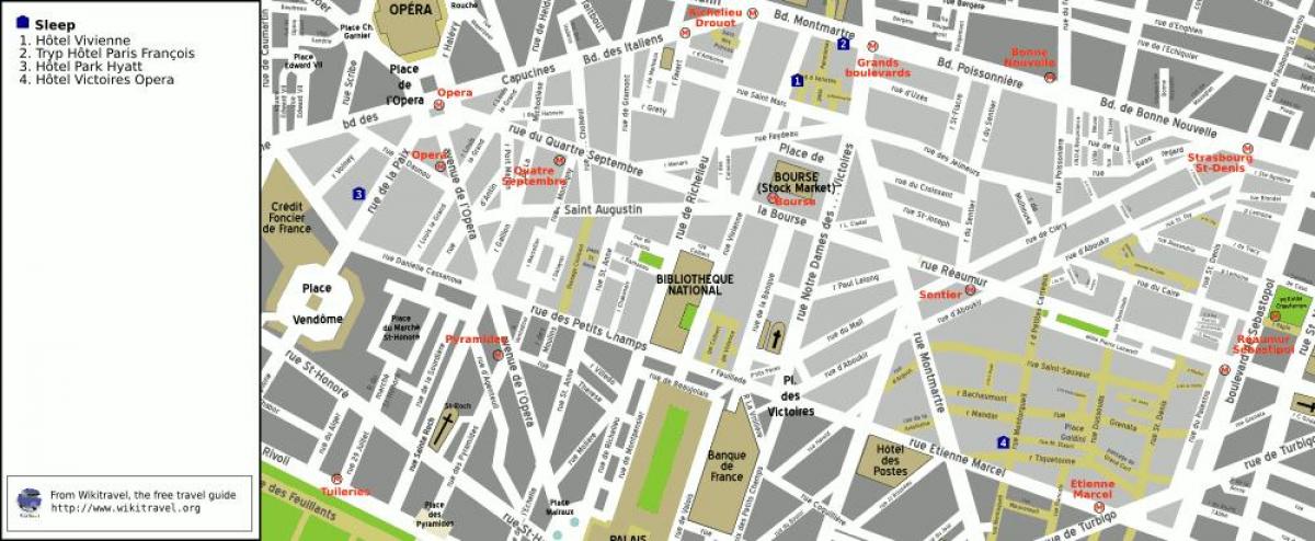 Карту 2-й округ Парижа