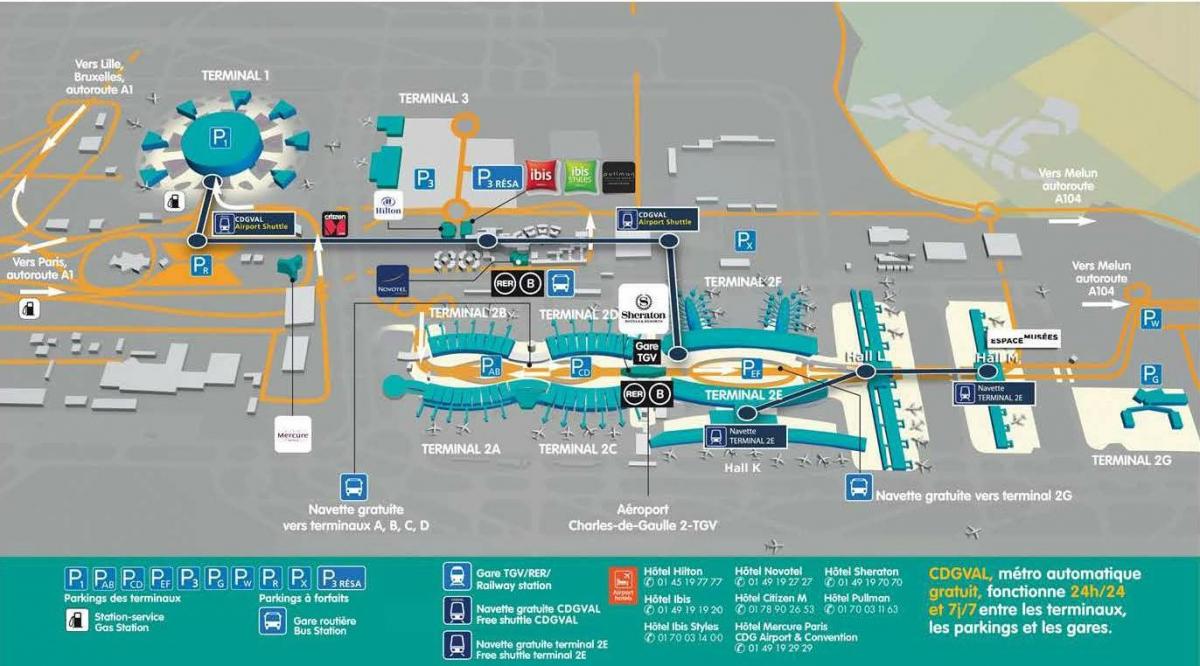 Карта cdg аэропорт