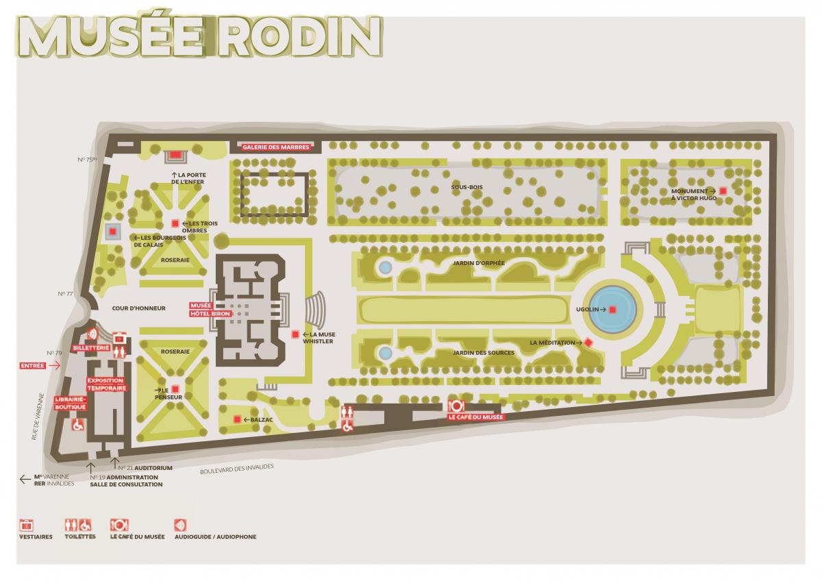 Карта музея Родена
