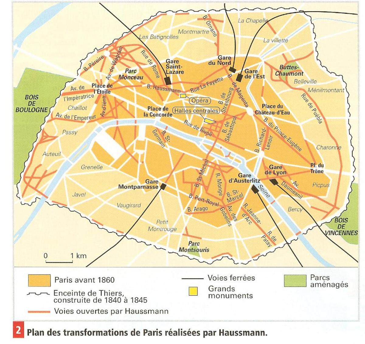Карта Осман Париж