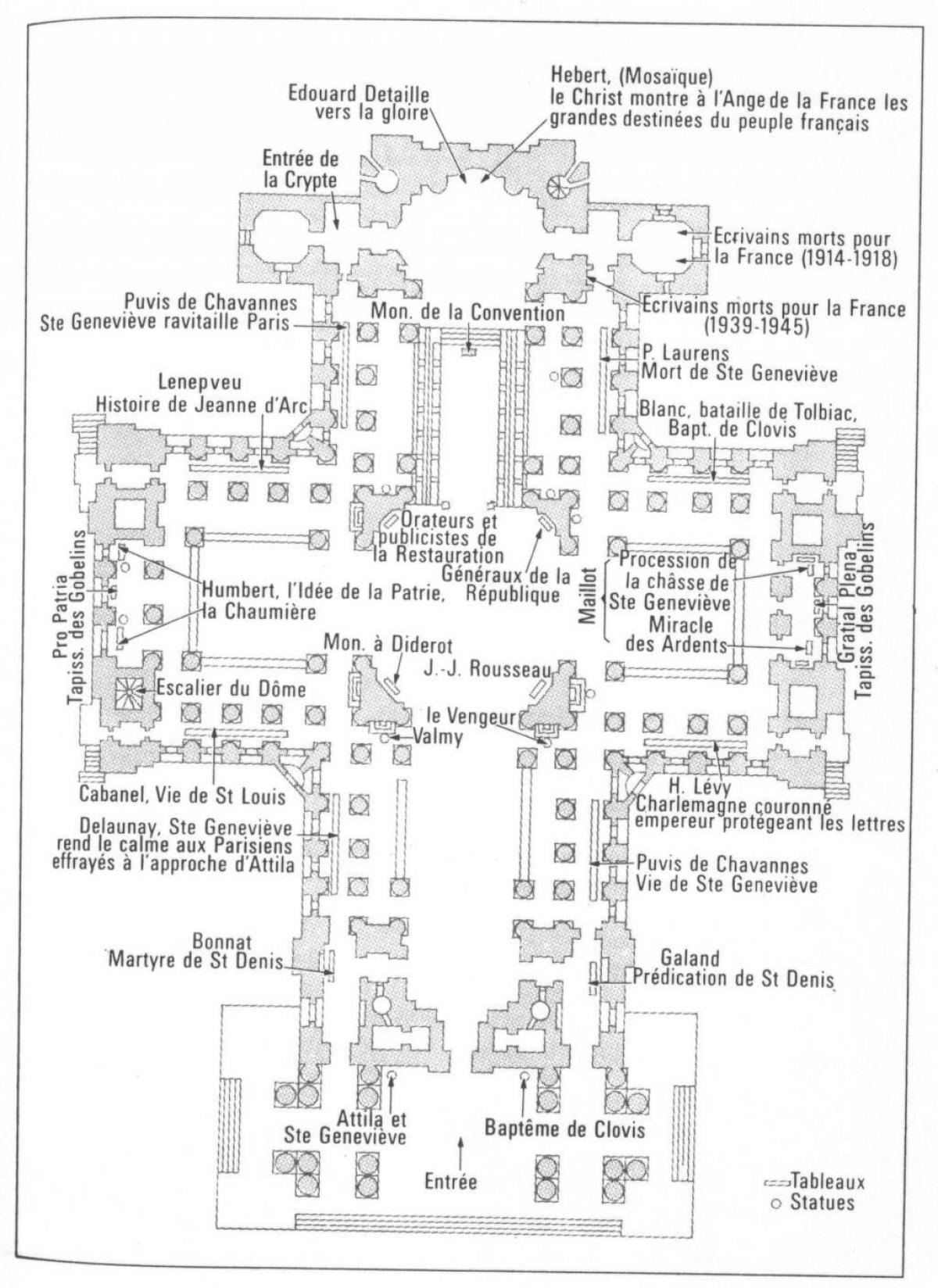 Карта Пантеон Париж