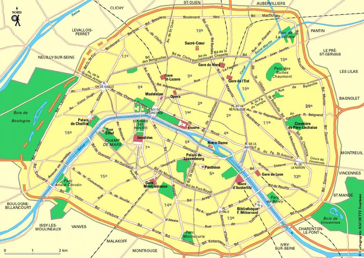 Карта парижского станций