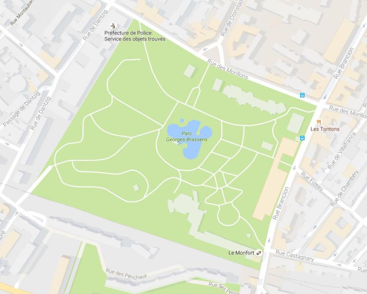 Карта парка Жоржа Брассенса