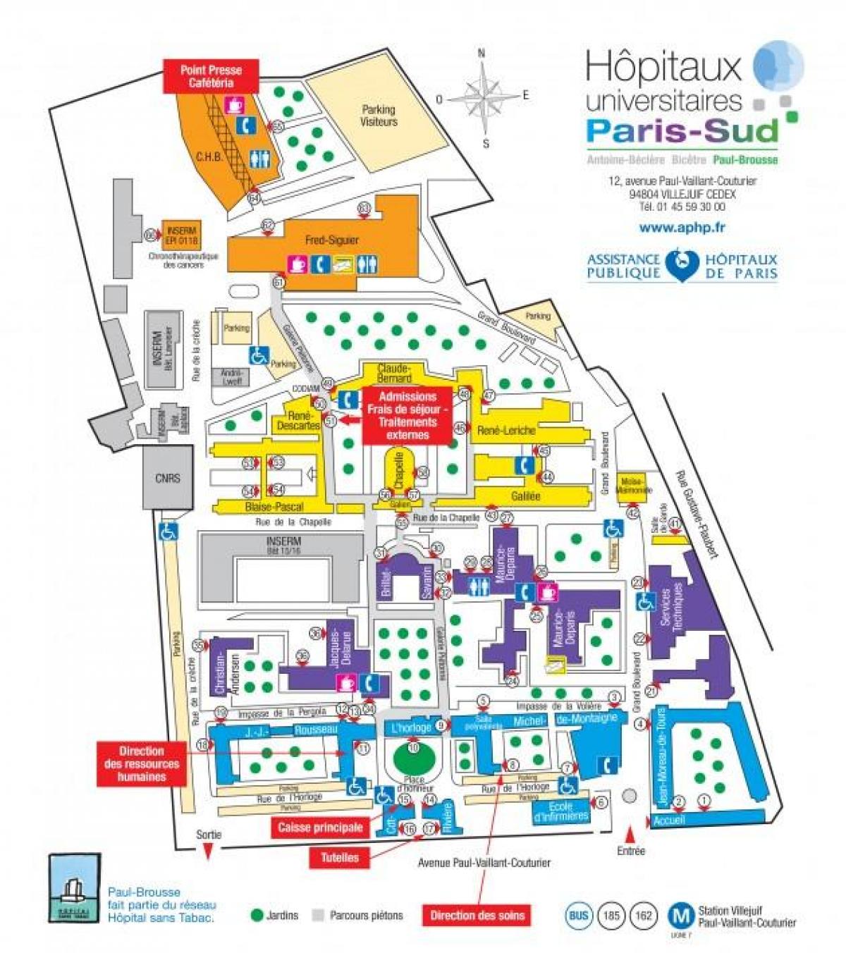 Карта Пол-Brousse больнице