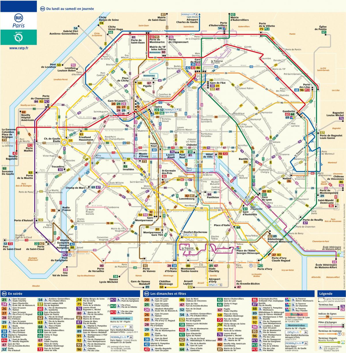 Карту автобусных РАТП