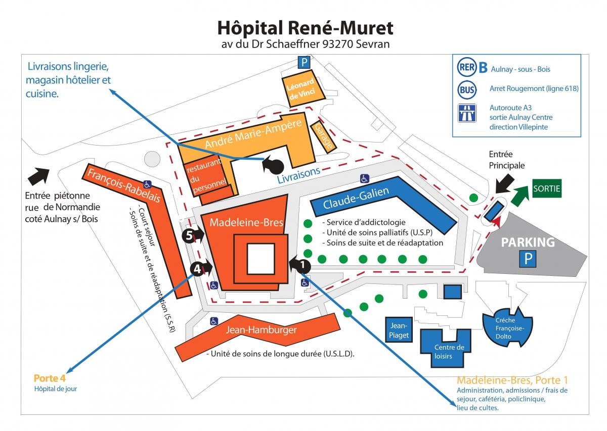 Карта Рене Мюре больнице