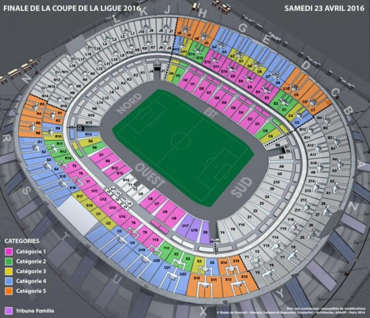 Карта Стад де Франс футбола
