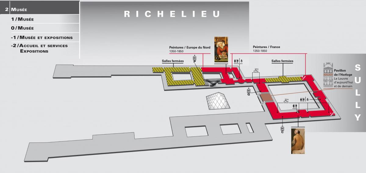 Карту уровня Лувра 2