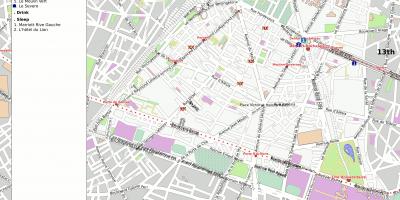 Карта 14-м округе Парижа