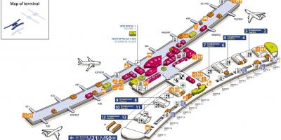 Карта Шарль-де-голь терминал 2е аэропорта