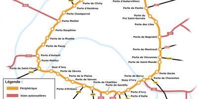 Карта окружной дороги Периферик