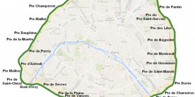 Карта городских ворот Парижа
