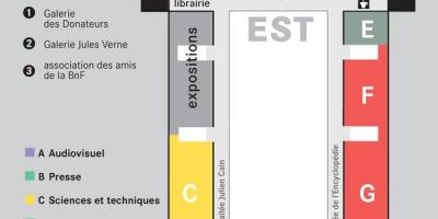 Карта библиотеке Франции - 1 этаж