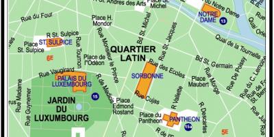 Карта латинского квартала Парижа
