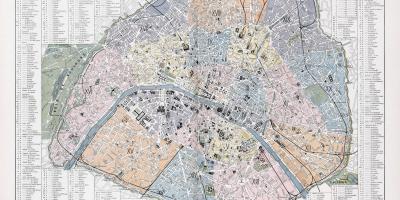 Карта Парижа 1900