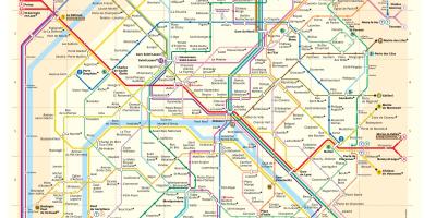 Карта Парижа метро