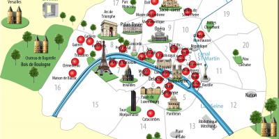 Карта Парижа памятники