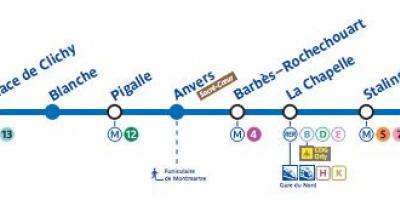 Карта Парижа метро 2