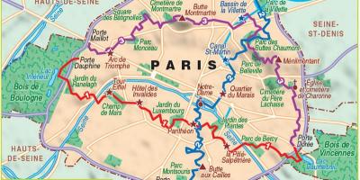 Карта Парижа пешие прогулки
