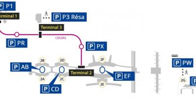 Карта Руасси парковка