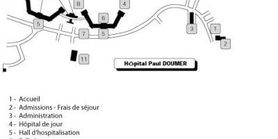 Карту больница Поль Думер